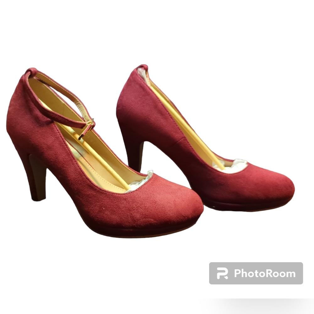 Allegra K Burgundy Stilettos 9.5